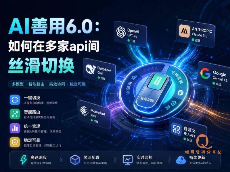 AI善用6.0：如何在多家api间丝滑切换-猫哥资源分享站
