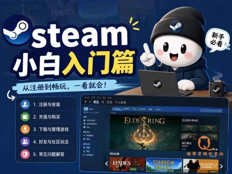 steam小白入门篇--从下载到注册-猫哥资源分享站